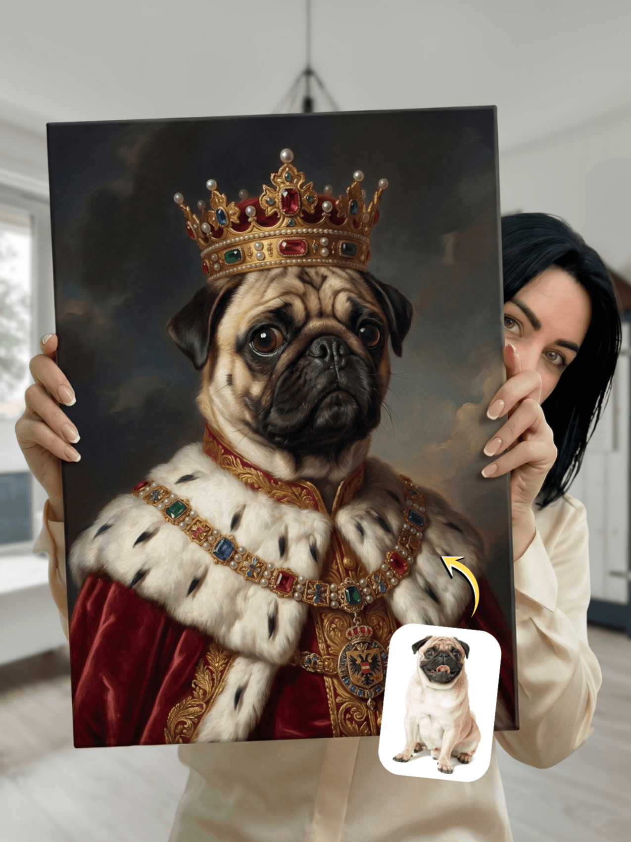 Custom royal pet portrait