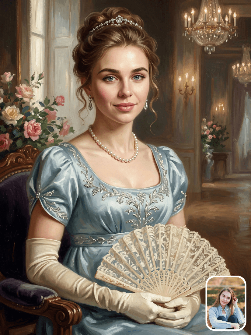 Custom Bridgerton style portrait
