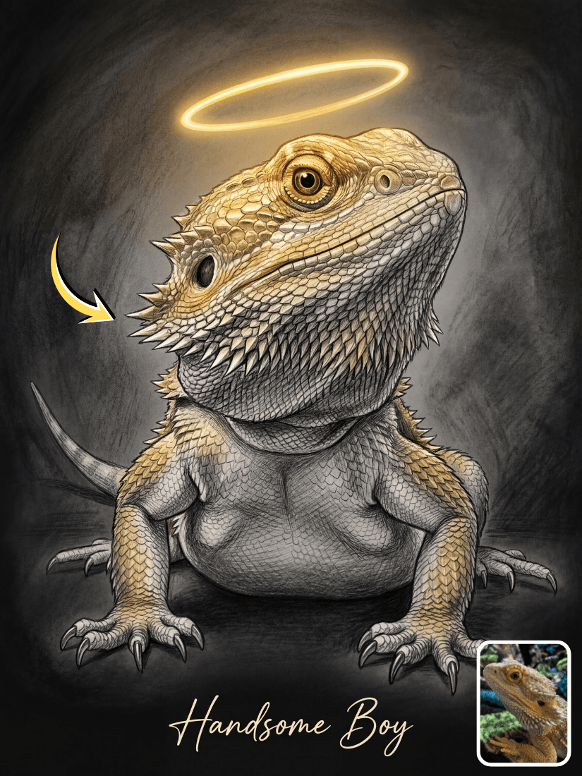 pet memorial sketch with halo
